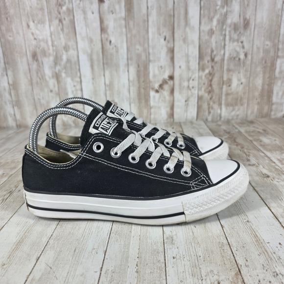 Converse Shoes - Converse All Star Low Top Black Canvas Sneakers Women's Size 7 Casual